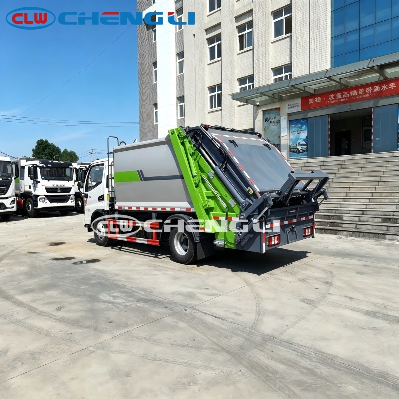Camion della spazzatura JAC 8m³ Compattatore di rifiuti a caricamento posteriore con sollevatore per contenitori in vendita pictures & photos