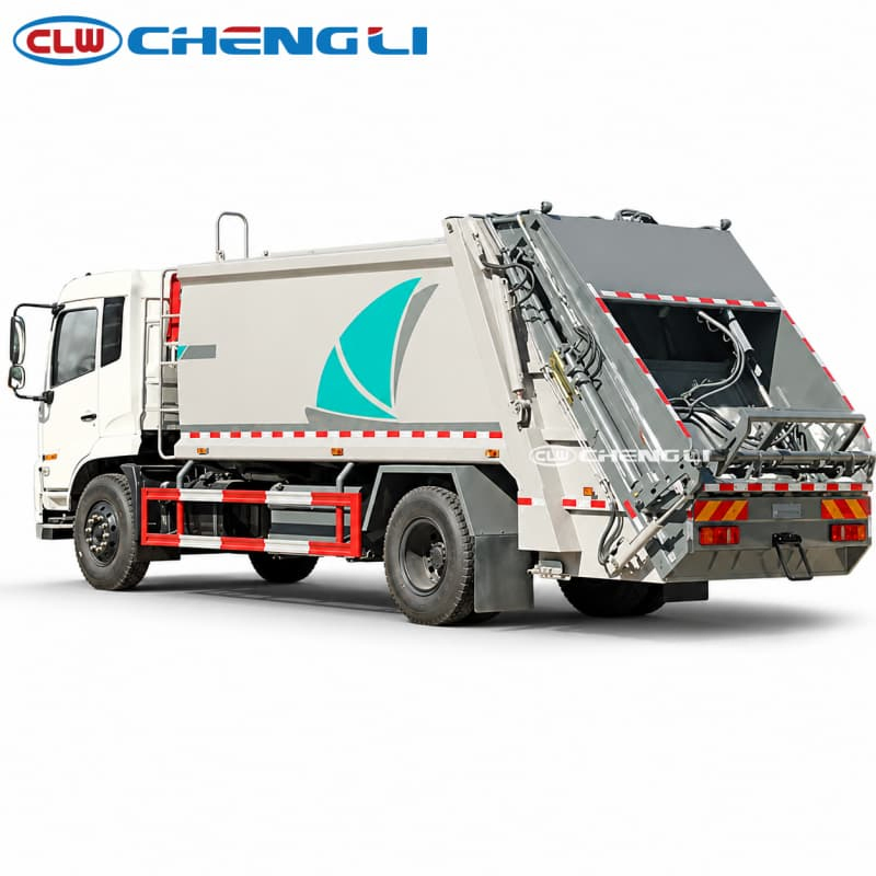 Clw Dongfeng 4X2 14 Cbm Rear Loader Compactor Garbage Truck for Municipal Waste Collection and Refuse Compression pictures & photos