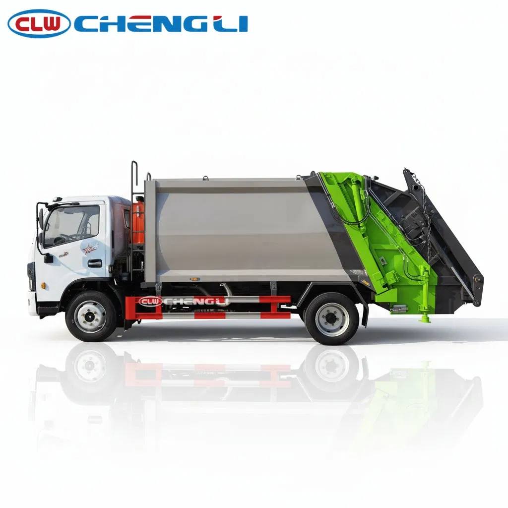 Cost-Effective Model 4X2 Dongfeng D7 10cbm Arm-Lift Garbage Truck with Hydraulic Arm pictures & photos