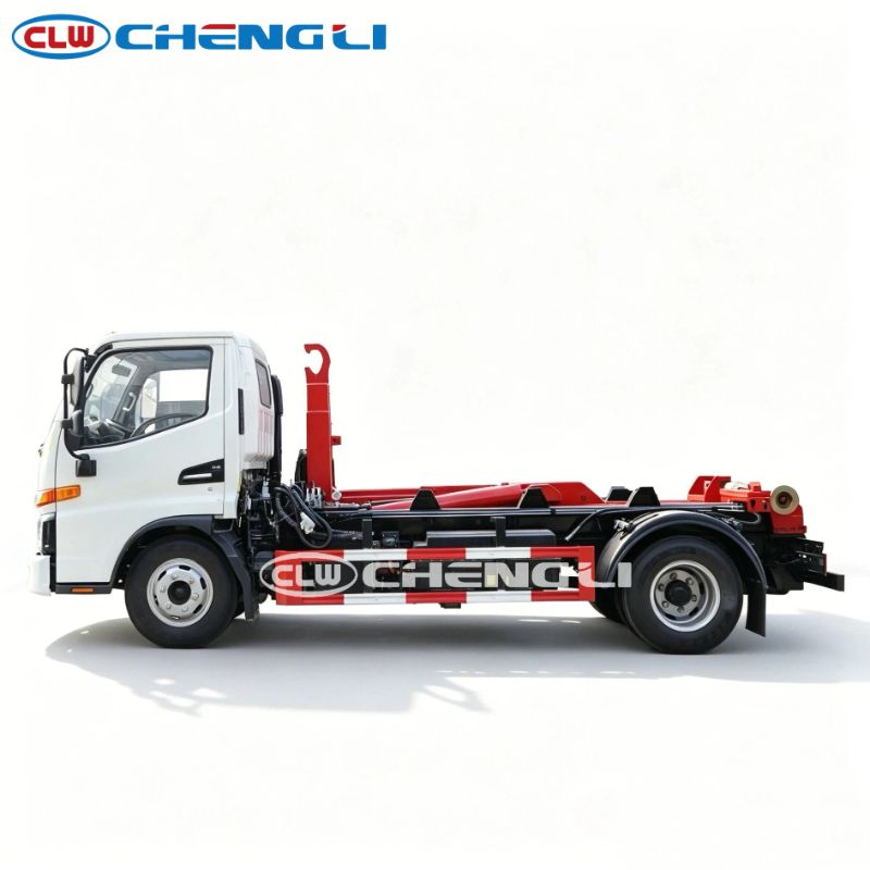 JAC Pure Electric Hook Lift Garbage Truck for Municipal Waste Transport pictures & photos