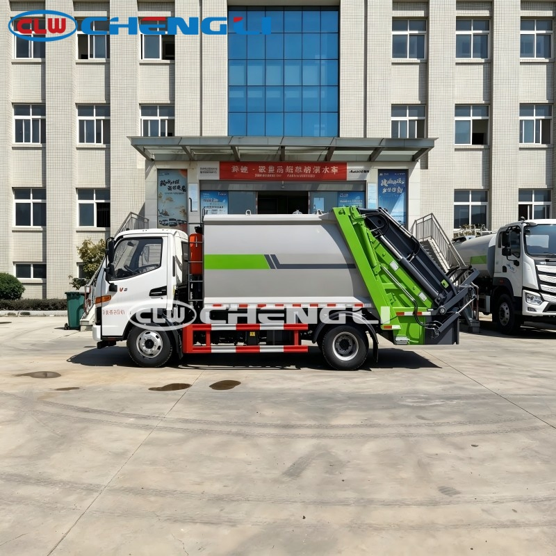 Camion della spazzatura JAC 8m³ Compattatore di rifiuti a caricamento posteriore con sollevatore per contenitori in vendita pictures & photos