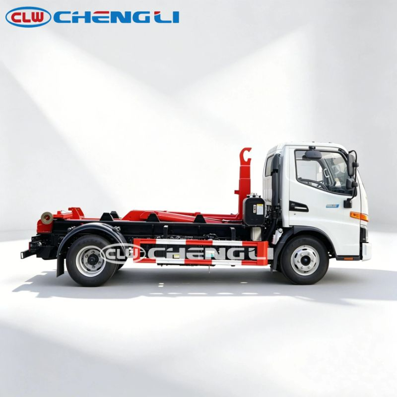 JAC Pure Electric Hook Lift Garbage Truck for Municipal Waste Transport pictures & photos