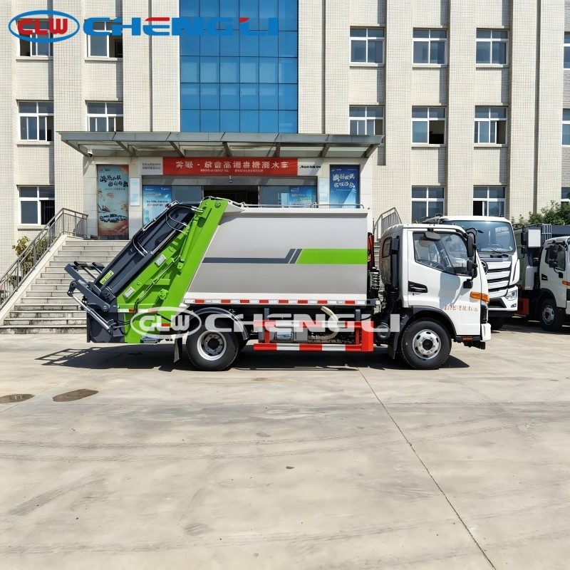 Camion della spazzatura JAC 8m³ Compattatore di rifiuti a caricamento posteriore con sollevatore per contenitori in vendita pictures & photos