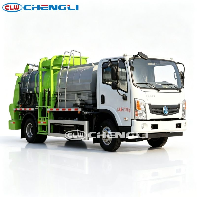 Pure Electric Kitchen Waste Truck 8m³ New Energy Waste Collection Truck Dongfeng Huashen 8 Ton Zero Emission Food Waste Disposal Truck pictures & photos