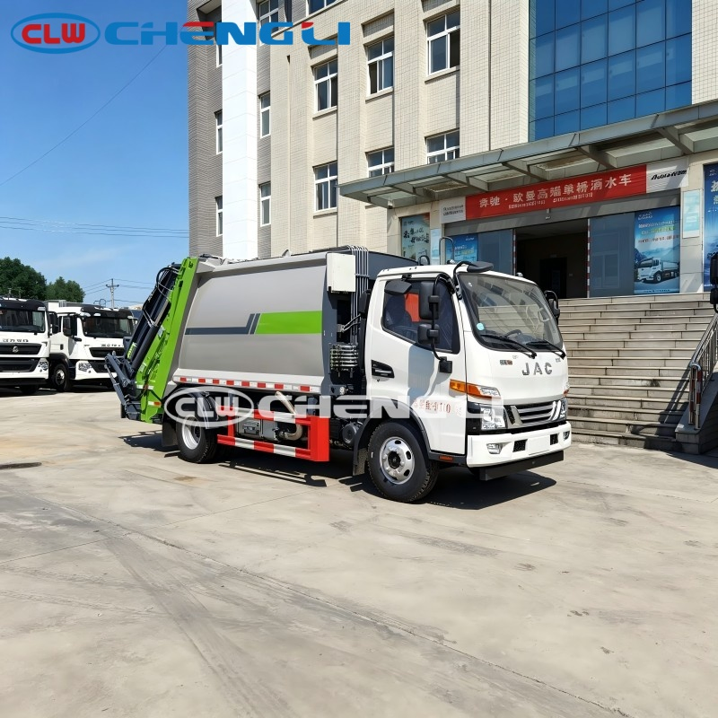 JAC Garbage Truck 8m³ Rear Loader Refuse Compactor with Bin Lifter for Sale