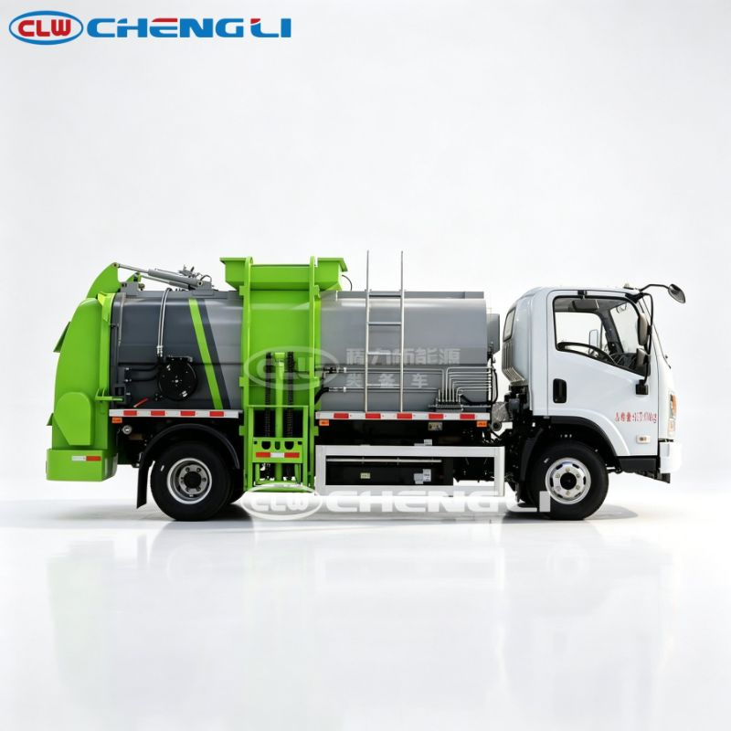 Pure Electric Kitchen Waste Truck 8m³ New Energy Waste Collection Truck Dongfeng Huashen 8 Ton Zero Emission Food Waste Disposal Truck pictures & photos