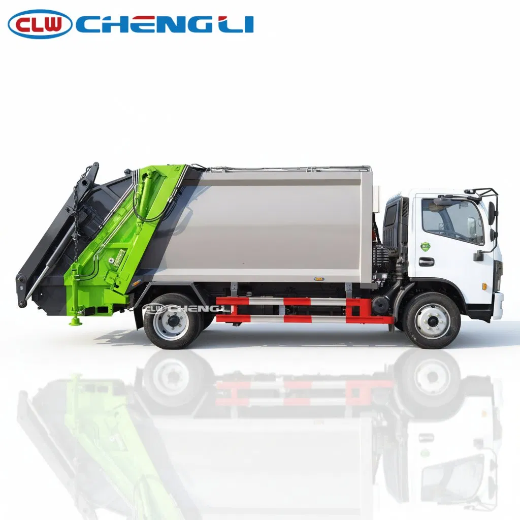 Cost-Effective Model 4X2 Dongfeng D7 10cbm Arm-Lift Garbage Truck with Hydraulic Arm pictures & photos