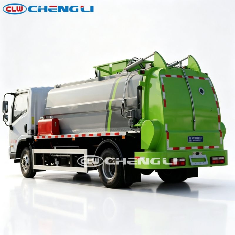 Pure Electric Kitchen Waste Truck 8m³ New Energy Waste Collection Truck Dongfeng Huashen 8 Ton Zero Emission Food Waste Disposal Truck pictures & photos