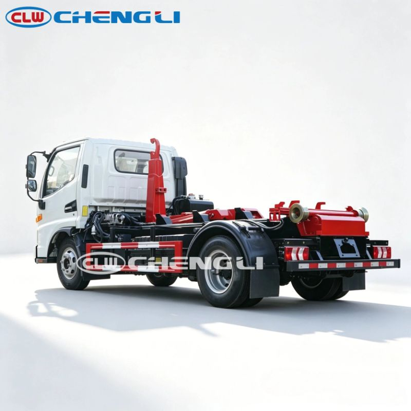 JAC Pure Electric Hook Lift Garbage Truck for Municipal Waste Transport pictures & photos