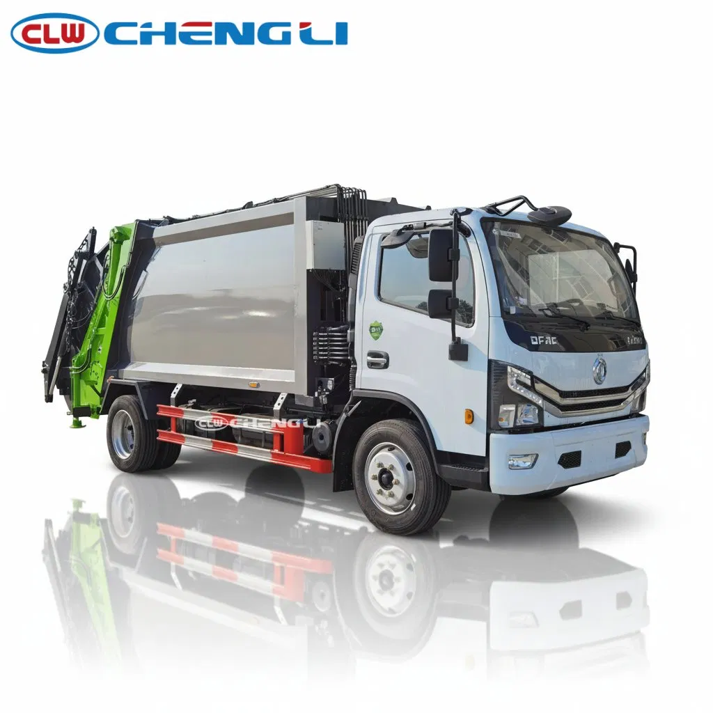 Cost-Effective Model 4X2 Dongfeng D7 10cbm Arm-Lift Garbage Truck with Hydraulic Arm pictures & photos