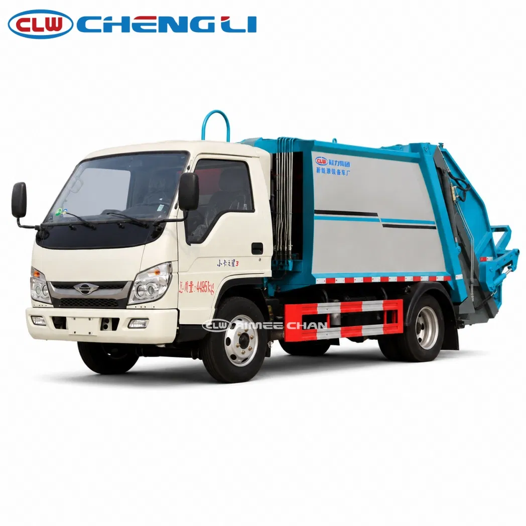 Foton 4×2 5 m³ Refuse Compactor Truck with 0.5 t payload