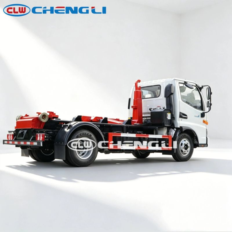 JAC Pure Electric Hook Lift Garbage Truck for Municipal Waste Transport pictures & photos