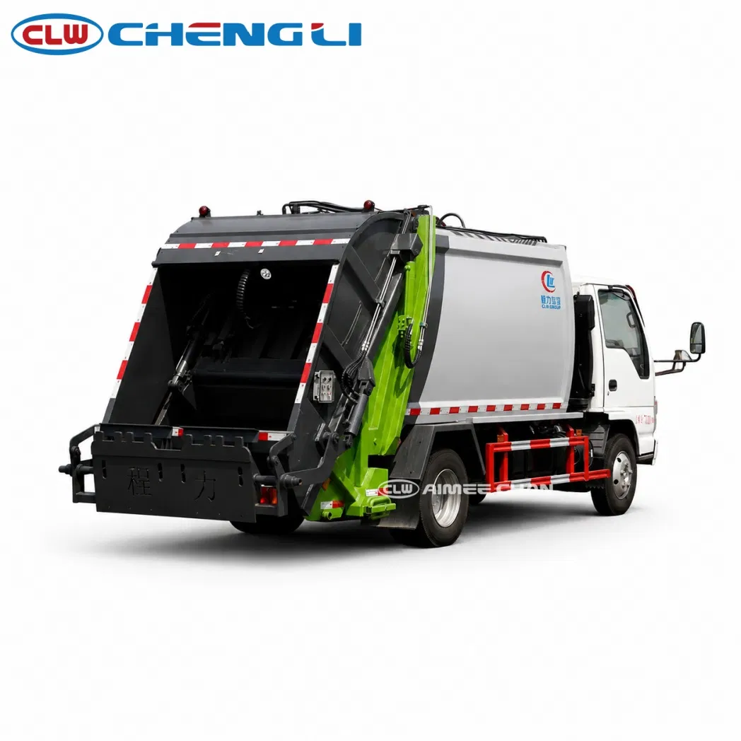 Compactor Garbage Truck 6cbm I-Suzu 100p Euro2-6 Hydraulic Rear Loader for Municipal Urban Sanitation pictures & photos