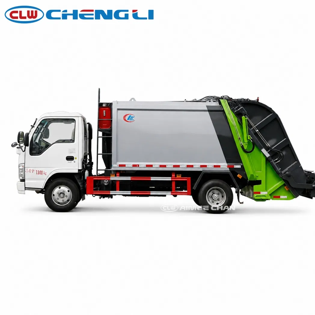 Compactor Garbage Truck 6cbm I-Suzu 100p Euro2-6 Hydraulic Rear Loader for Municipal Urban Sanitation pictures & photos