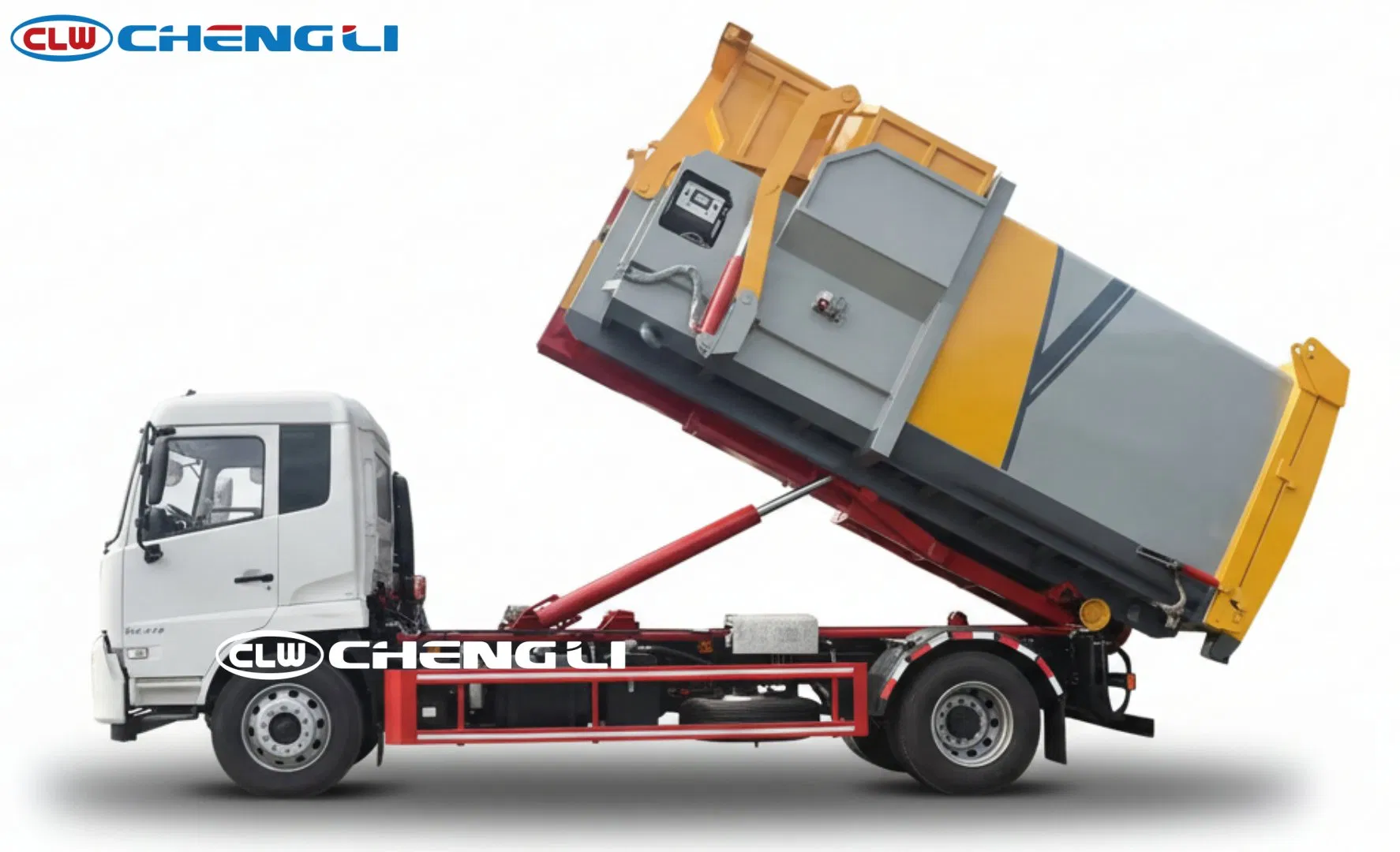 4×2 Dongfeng 190HP Hook Lift Garbage Truck for Transfer Station and End-Disposal Site pictures & photos