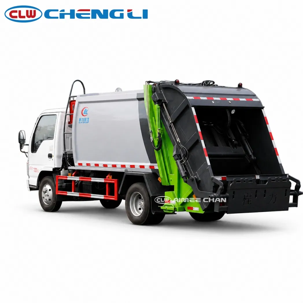 Compactor Garbage Truck 6cbm I-Suzu 100p Euro2-6 Hydraulic Rear Loader for Municipal Urban Sanitation pictures & photos