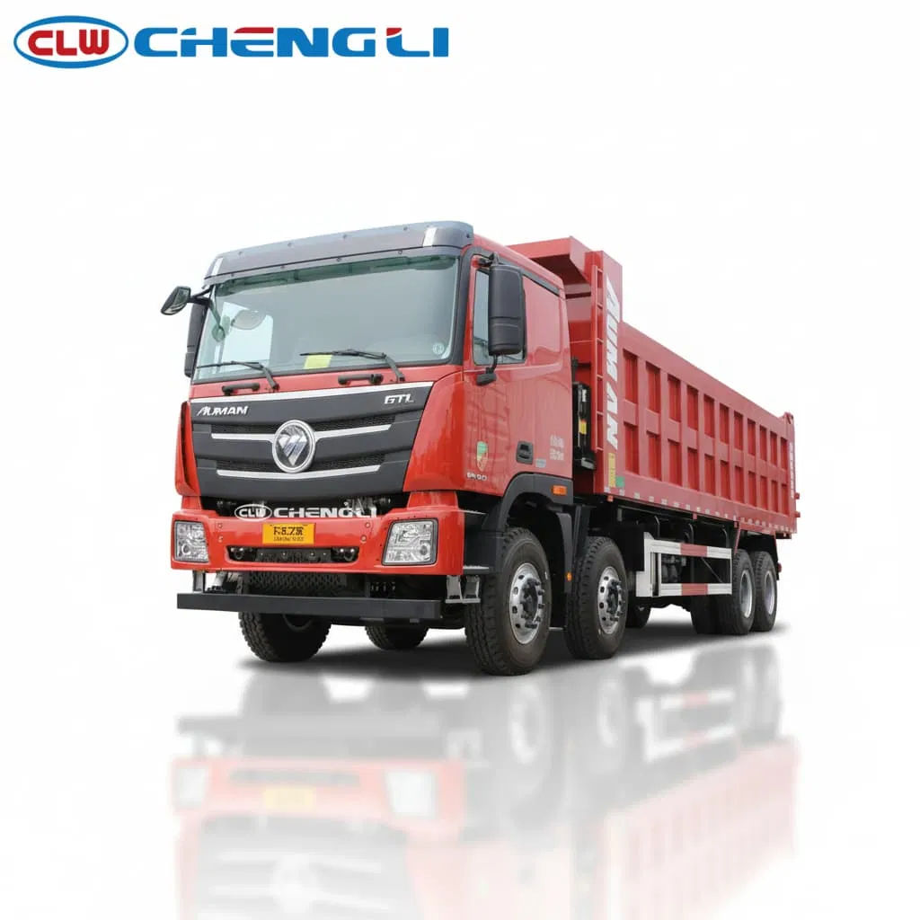 Foton Gtl Diesel Euro 2 8×4 80t Heavy Duty Dump Truck for Mining & Construction (ISG400, Left-Hand Drive, Overseas Version) pictures & photos