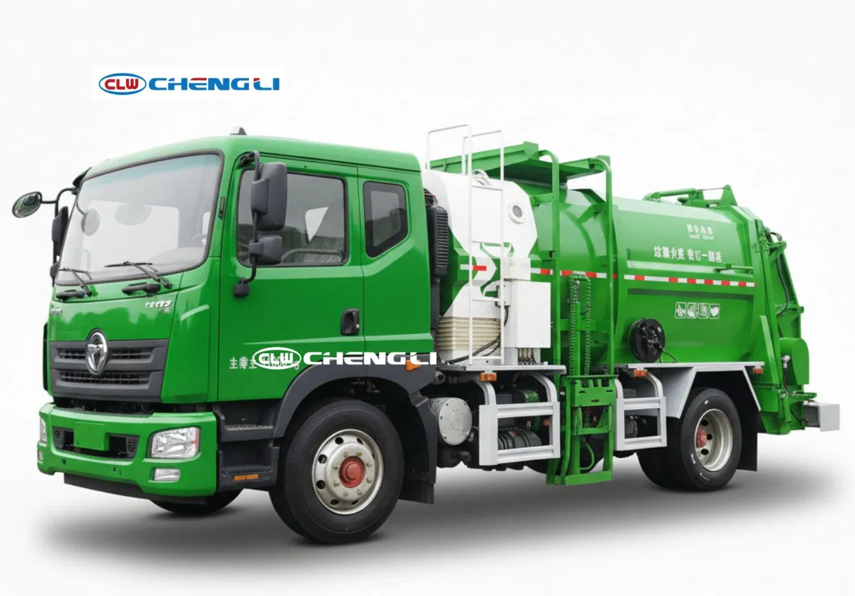 10 Cubic Meters, Cummins 195HP, High-Efficiency Compaction, Large Food Waste Transfer Truck Dongfeng D9 Chassis pictures & photos