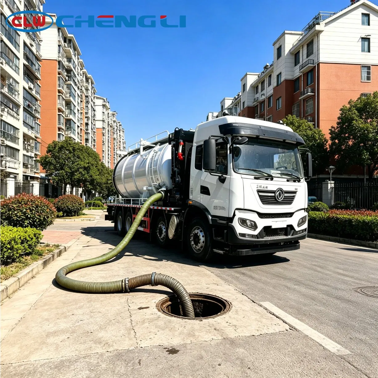 Dongfeng Kinland 8X4 Combined Sewer Jetting & Vacuum Cleaning Sewage Suction Truck pictures & photos