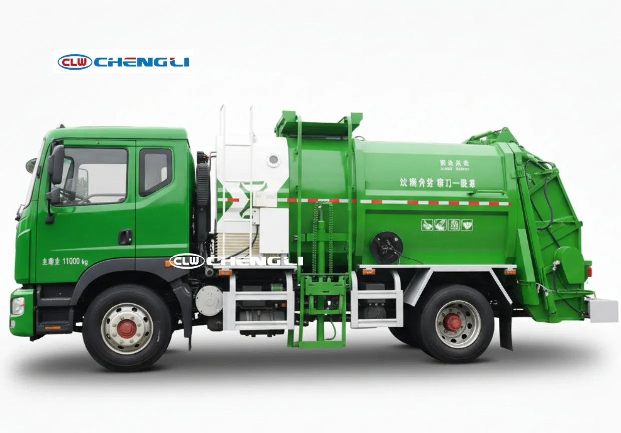 10 Cubic Meters, Cummins 195HP, High-Efficiency Compaction, Large Food Waste Transfer Truck Dongfeng D9 Chassis pictures & photos